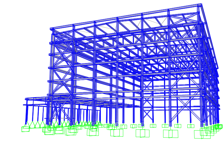 Modelado estructural 3D de nave industrial - Análisis de elementos finitos
